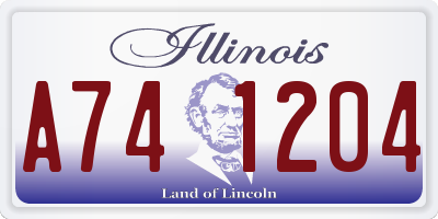 IL license plate A741204