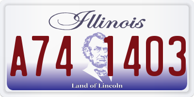 IL license plate A741403