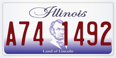 IL license plate A741492