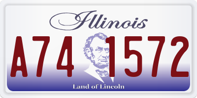IL license plate A741572