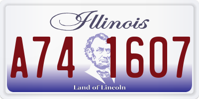 IL license plate A741607