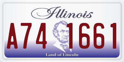 IL license plate A741661