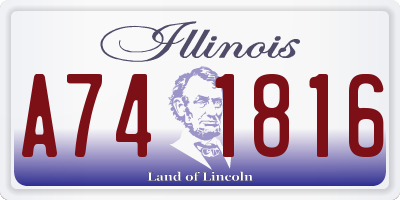 IL license plate A741816