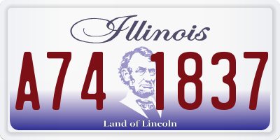IL license plate A741837