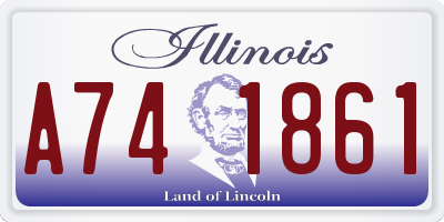 IL license plate A741861
