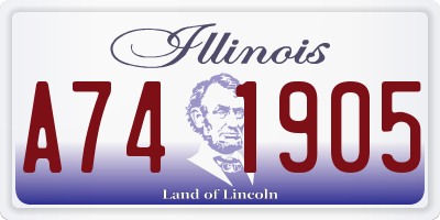 IL license plate A741905