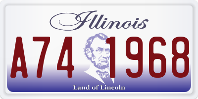 IL license plate A741968