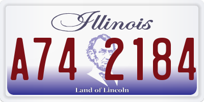 IL license plate A742184