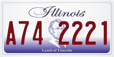 IL license plate A742221