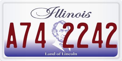 IL license plate A742242