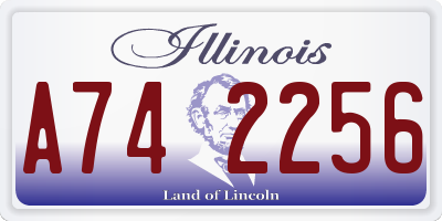 IL license plate A742256