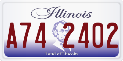 IL license plate A742402