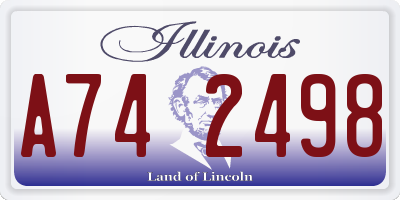 IL license plate A742498