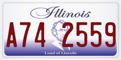 IL license plate A742559