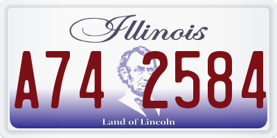 IL license plate A742584