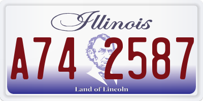 IL license plate A742587