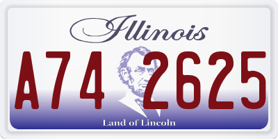 IL license plate A742625