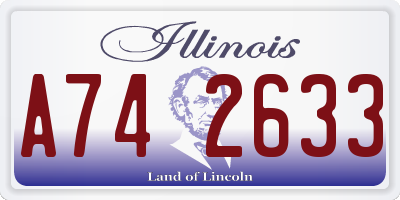 IL license plate A742633
