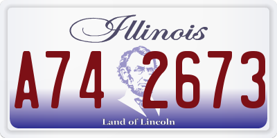IL license plate A742673