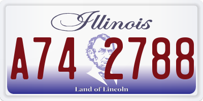 IL license plate A742788