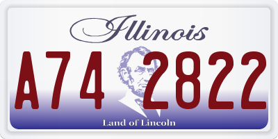 IL license plate A742822