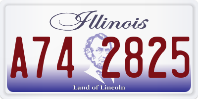 IL license plate A742825