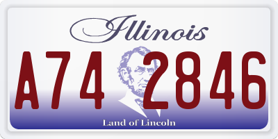 IL license plate A742846