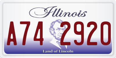 IL license plate A742920