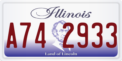 IL license plate A742933