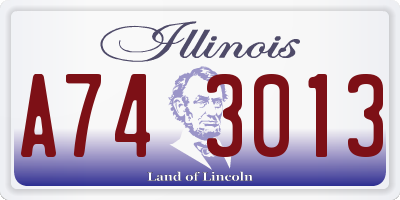 IL license plate A743013