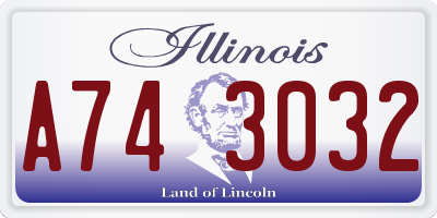 IL license plate A743032