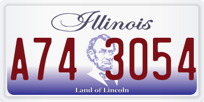 IL license plate A743054