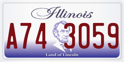 IL license plate A743059