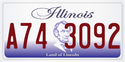 IL license plate A743092