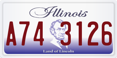 IL license plate A743126