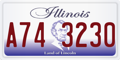 IL license plate A743230
