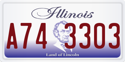 IL license plate A743303