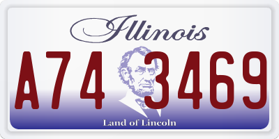 IL license plate A743469