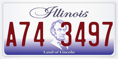 IL license plate A743497