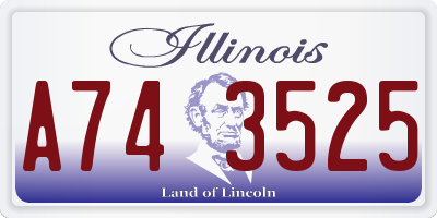 IL license plate A743525
