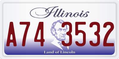 IL license plate A743532