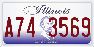 IL license plate A743569