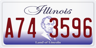 IL license plate A743596