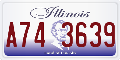 IL license plate A743639
