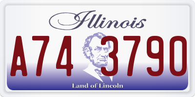IL license plate A743790