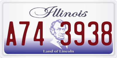 IL license plate A743938