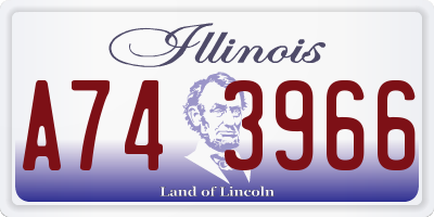 IL license plate A743966