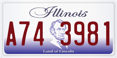 IL license plate A743981