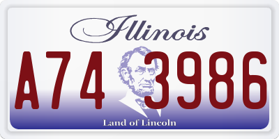 IL license plate A743986