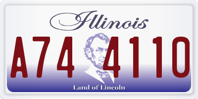 IL license plate A744110